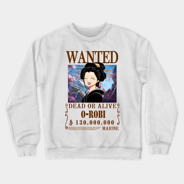 O-Robi Nico Robin Wanted Crewneck Sweatshirt by Teedream